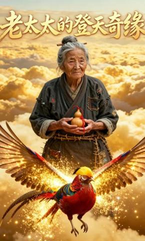 短剧《老太太的登天奇缘》海报