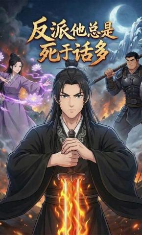 短剧《反派他总是死于话多》海报