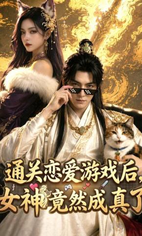 短剧《通关恋爱游戏后，女神竟然成真了》海报