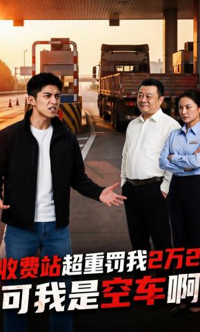 短剧《收费站超重罚我2万2，可我是空车啊》海报