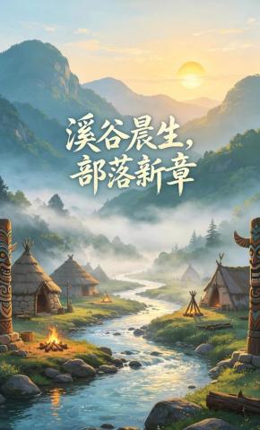 短剧《溪谷晨生，部落新章》海报