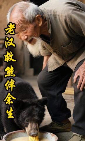 短剧《老汉救熊伴余生》海报