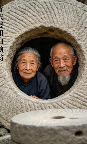 短剧《青衣婆和白须翁》海报