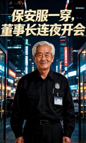 短剧《保安服一穿，董事长连夜开会》海报