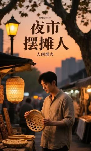 短剧《夜市摆摊人》海报