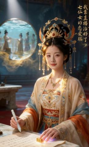 短剧《穿成王母后，我靠直播治好了七仙女的恋爱脑》海报