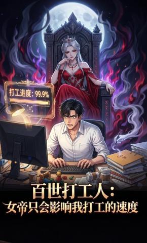 短剧《百世打工人：女帝只会影响我打工的速度》海报