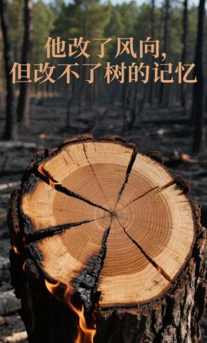 短剧《他改了风向，但改不了树的记忆》海报