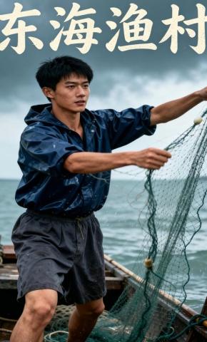 短剧《东海渔村》海报