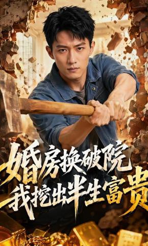 短剧《婚房换破院，我挖出半生富贵》海报