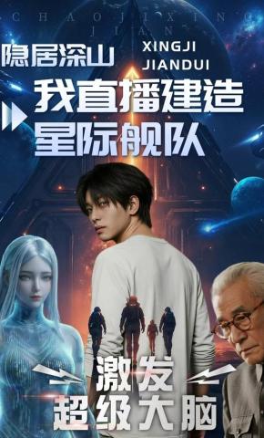 短剧《隐居深山：我直播建造星际舰队》海报