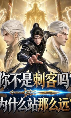 短剧《你不是刺客吗？为什么站那么远？》海报