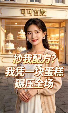 短剧《抄我配方？我凭一块蛋糕碾压全场》海报