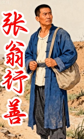 短剧《张翁行善》海报