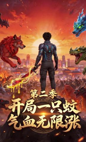 短剧《开局一只蚊，气血无限涨第二季》海报
