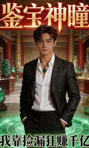 短剧《鉴宝神瞳：我靠捡漏狂赚千亿》海报