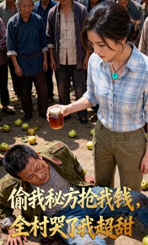 短剧《偷我秘方抢我钱，全村哭了我超甜》海报
