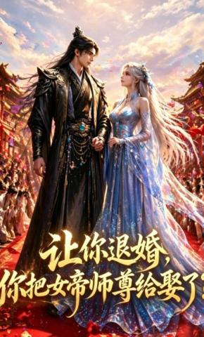 短剧《让你退婚，你把女帝师尊给娶了？》海报