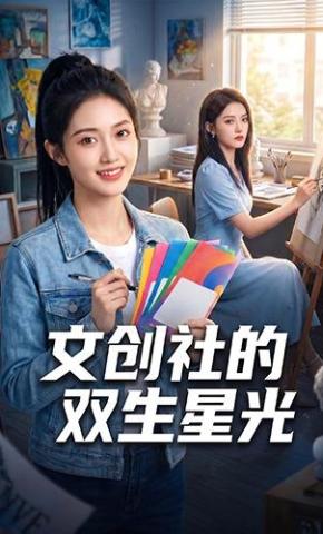 短剧《文创社的双生星光》海报
