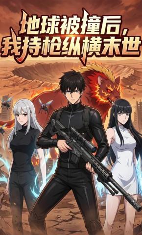 短剧《地球被撞后，我持枪纵横末世》海报