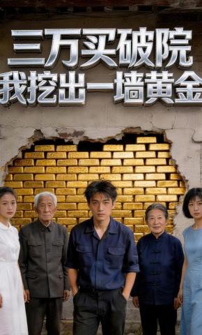 短剧《三万买破院，我挖出一墙黄金》海报