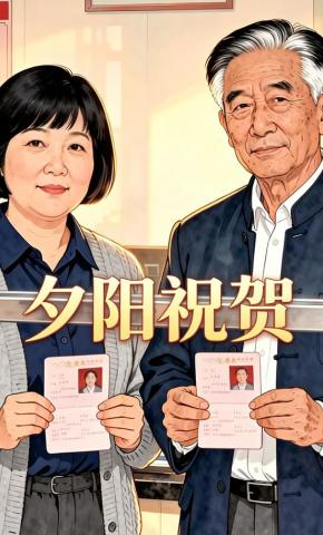 短剧《夕阳祝贺》海报