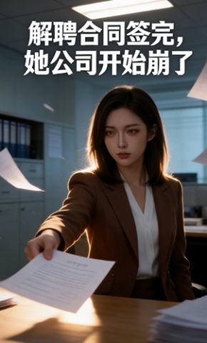 短剧《解聘合同签完，她公司开始崩了》海报