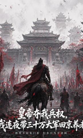 短剧《皇帝夺我兵权，我连夜带三十万大军回京养老》海报