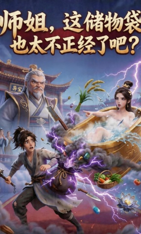 短剧《师姐，这储物袋也太不正经了吧？》海报
