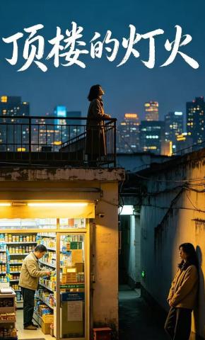 短剧《顶楼的灯火》海报