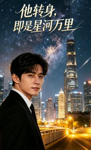 短剧《他转身，即是星河万里》海报