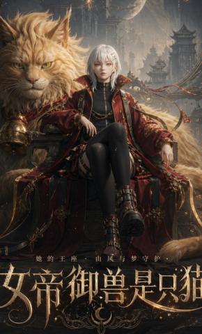 短剧《女帝的御兽是只猫》海报