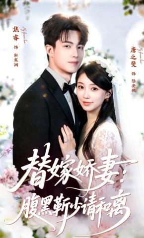 短剧《替嫁娇妻：腹黑靳少请和离》海报
