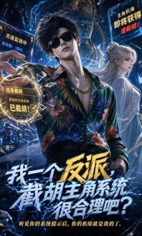 短剧《我一个反派，截胡主角系统很合理吧？》海报