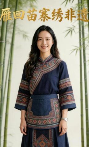 短剧《雁回苗寨绣非遗》海报