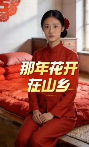 短剧《那年花开在山乡》海报