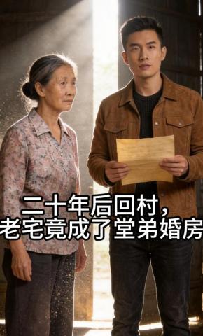短剧《⼆⼗年回村后，⽼宅竟成了堂弟的婚房》海报