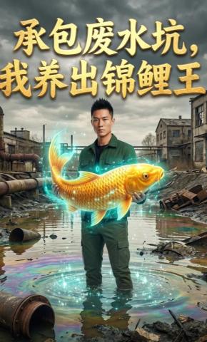 短剧《承包废水坑，我养出锦鲤王》海报