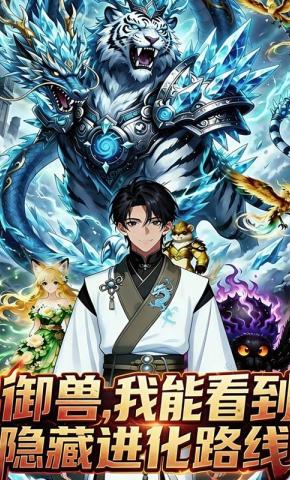 短剧《御兽，我能看到隐藏进化路线》海报