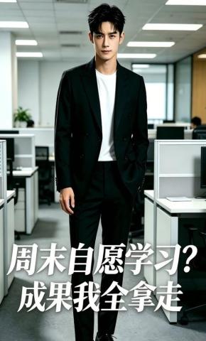 短剧《周末自愿学习？成果我全拿走》海报