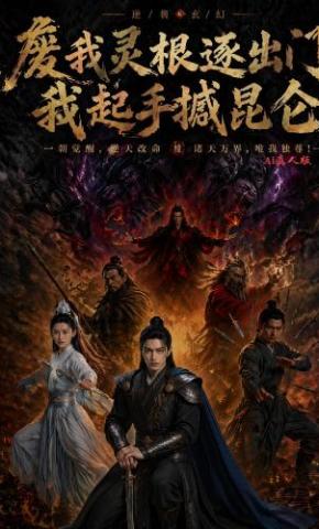 短剧《废我灵根逐出门？我起手撼昆仑！AI真人版》海报