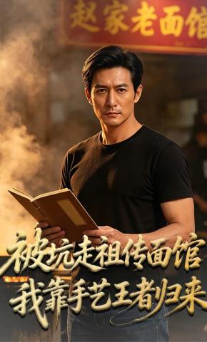 短剧《被坑走祖传面馆，我靠手艺王者归来》海报