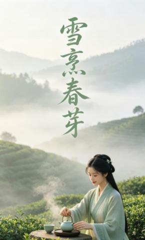 短剧《雪烹春芽》海报