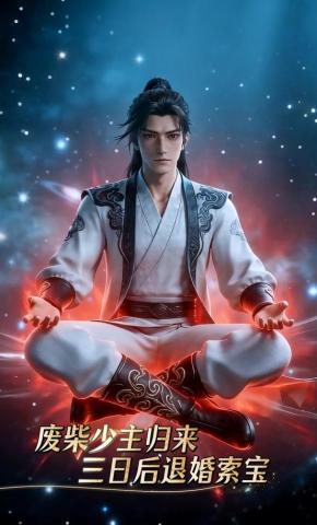 短剧《废柴少主归来，三日后退婚索宝》海报