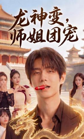短剧《龙神变，师姐团宠》海报