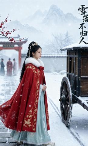 短剧《雪落不归人》海报