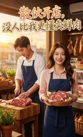 短剧《散伙开店，没人比我更懂卖鲜肉》海报
