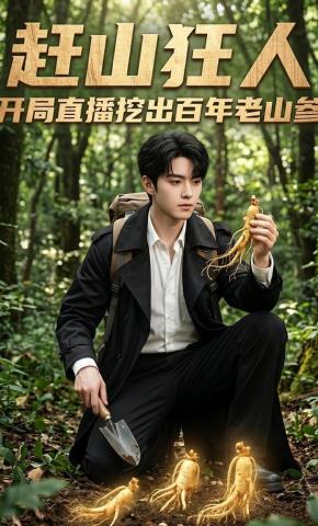 短剧《赶山狂人：开局直播挖出百年老山参》海报