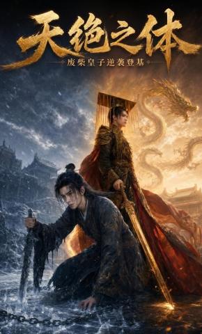 短剧《天绝之体，废柴皇子逆袭登基》海报