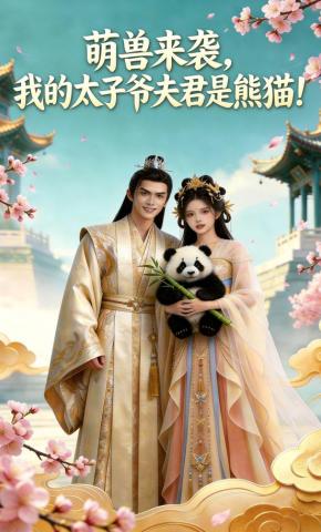 短剧《萌兽来袭，我的太子爷夫君是熊猫！》海报